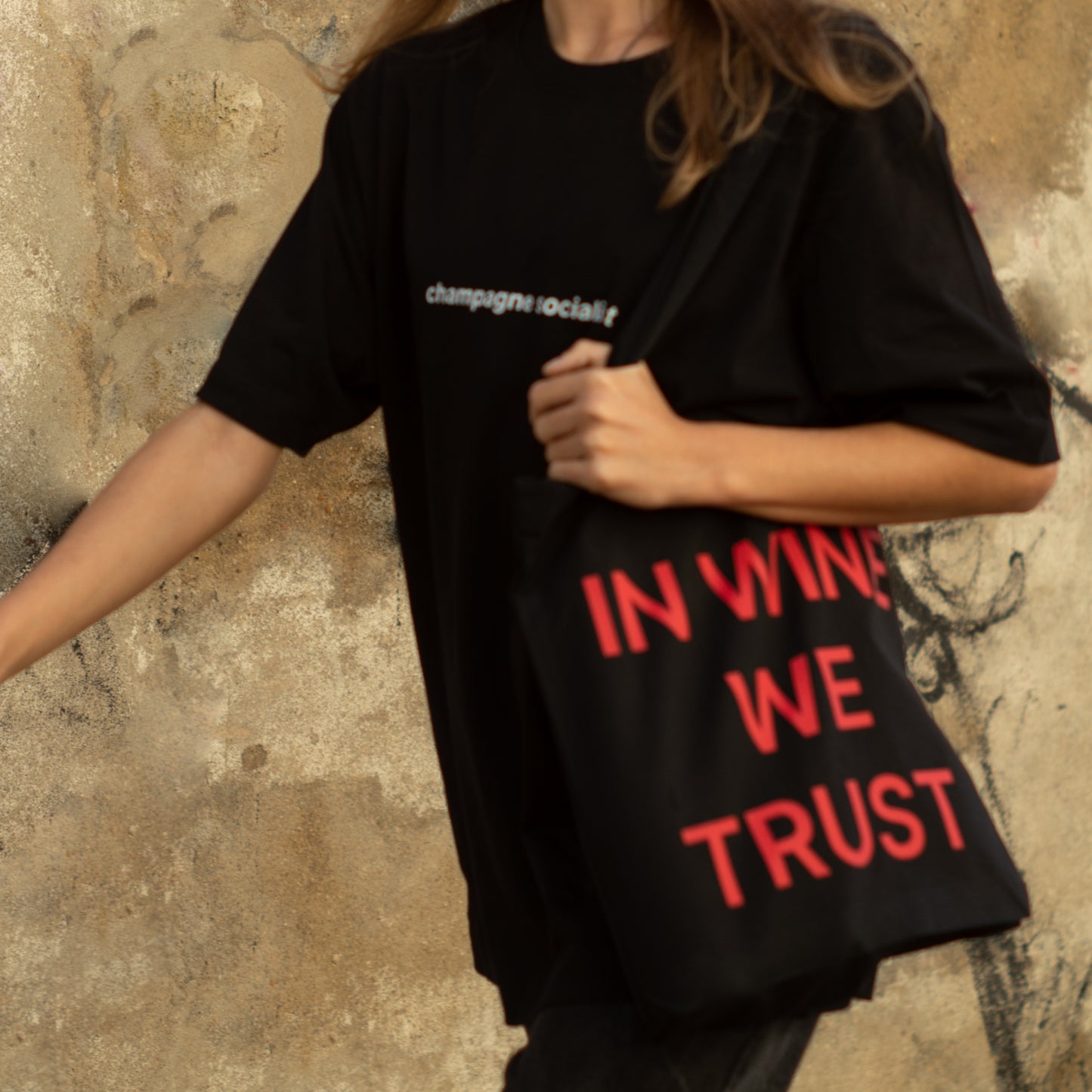 In Wine We Trust Black Tote Bag
