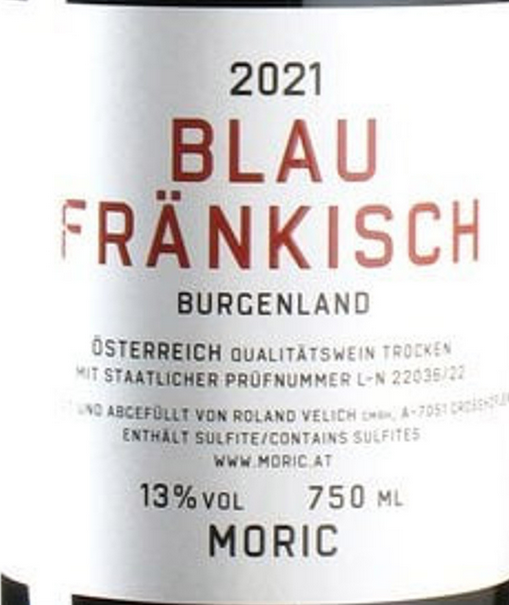 SHOP Blaufrankisch Moric, Austria